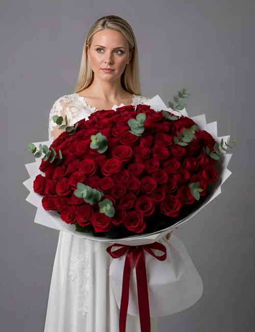 Flower delivery UK same-day luxury bouquet of 150 red roses